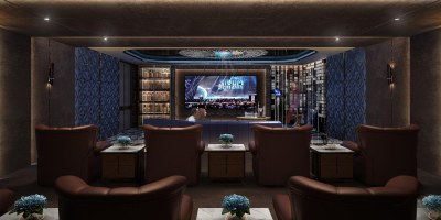 现代影音室3D模型下载